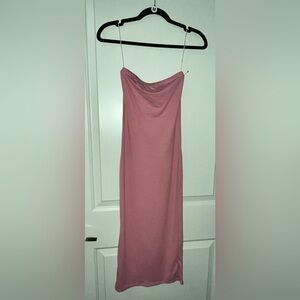 Elegant tube top Pink Dress